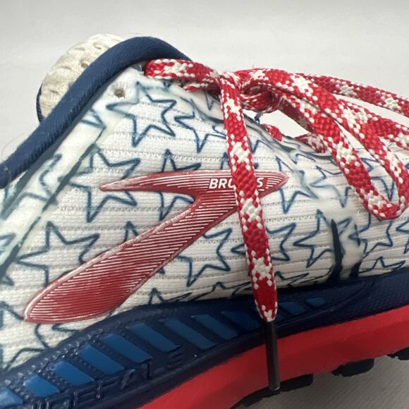 Brooks Adrenaline GTS 20 Red White Blue Stars USA Womens Running Shoes Sz 7.5 B - Picture 6 of 10
